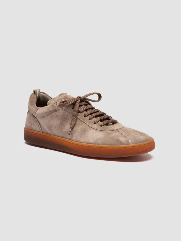 Men Officine Creative Footwear HALO 001 Grey Suede Low Top Sneakers