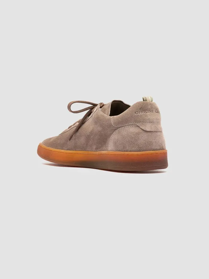 Men Officine Creative Footwear HALO 001 Grey Suede Low Top Sneakers