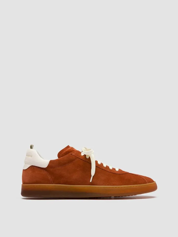Men Officine Creative Footwear HALO 001 Red Leather And Suede Low Top Sneakers