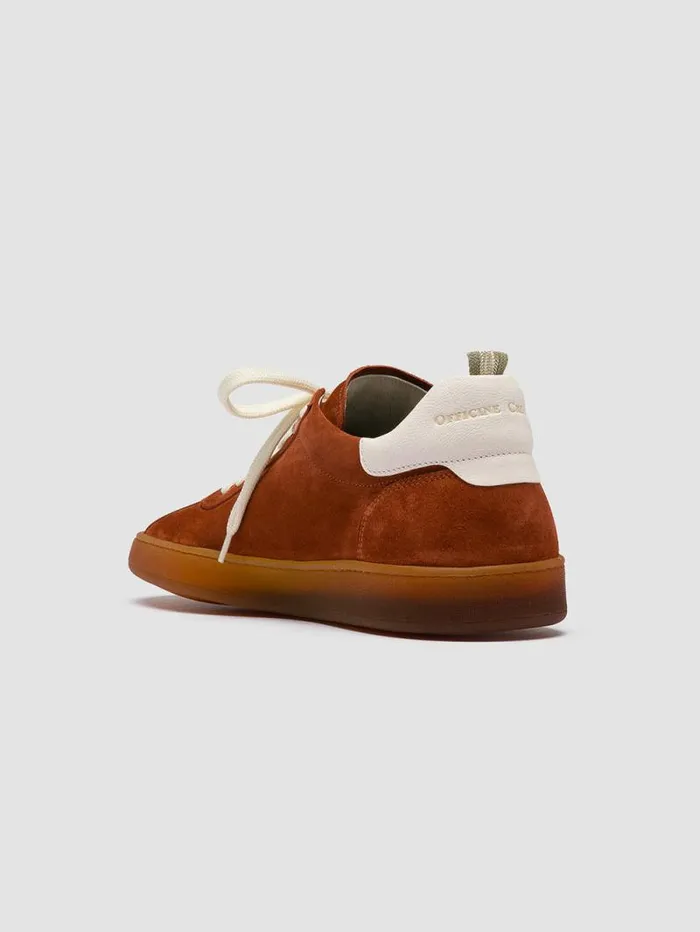 Men Officine Creative Footwear HALO 001 Red Leather And Suede Low Top Sneakers