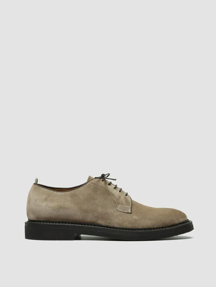 Men Officine Creative Footwear HOPKINS FLEXI 201 Taupe Suede Derby Shoes