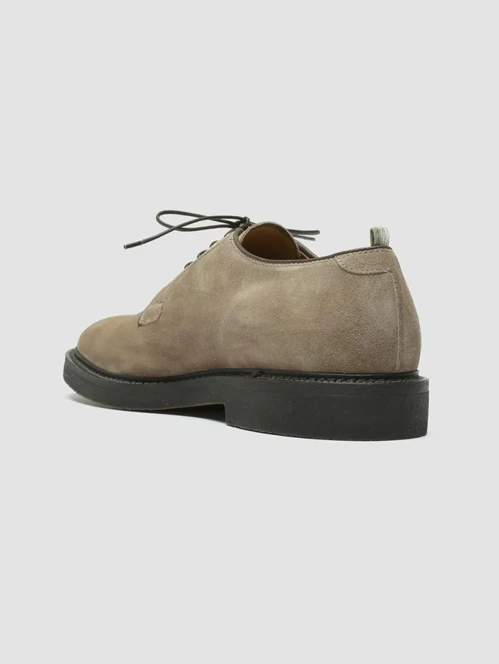 Men Officine Creative Footwear HOPKINS FLEXI 201 Taupe Suede Derby Shoes