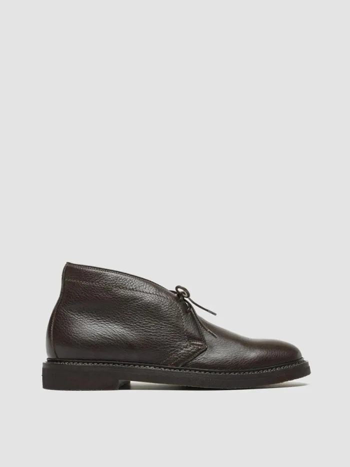 Men Officine Creative Footwear HOPKINS FLEXI 202 Brown Leather Chukka Boots