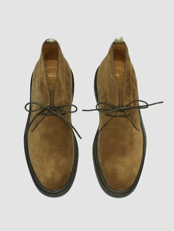 Men Officine Creative Footwear HOPKINS FLEXI 202 Brown Suede Chukka Boots Men Officine Creative Footwear HOPKINS FLEXI 202 Brown Suede Chukka Boots