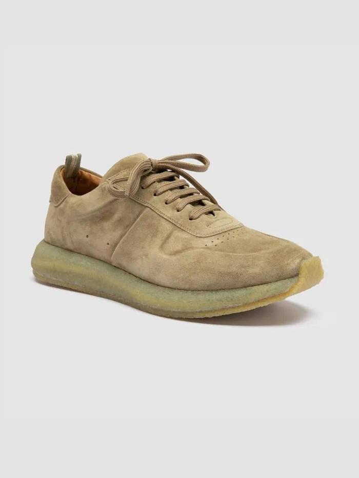 Men Officine Creative Footwear LEGEND 001 Brown Suede Low Top Sneakers