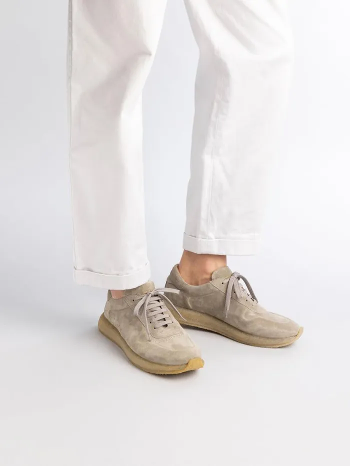 Men Officine Creative Footwear LEGEND 001 Brown Suede Low Top Sneakers