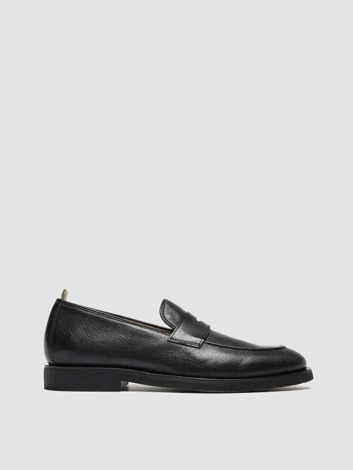 Men Officine Creative Footwear OPERA FLEXI 101 Black Leather Penny Loafers