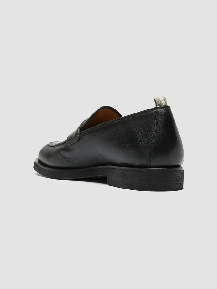 Men Officine Creative Footwear OPERA FLEXI 101 Black Leather Penny Loafers Men Officine Creative Footwear OPERA FLEXI 101 Black Leather Penny Loafers