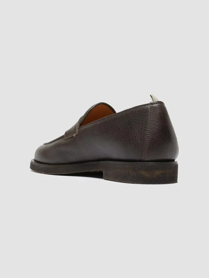 Men Officine Creative Footwear OPERA FLEXI 101 Brown Leather Penny Loafers