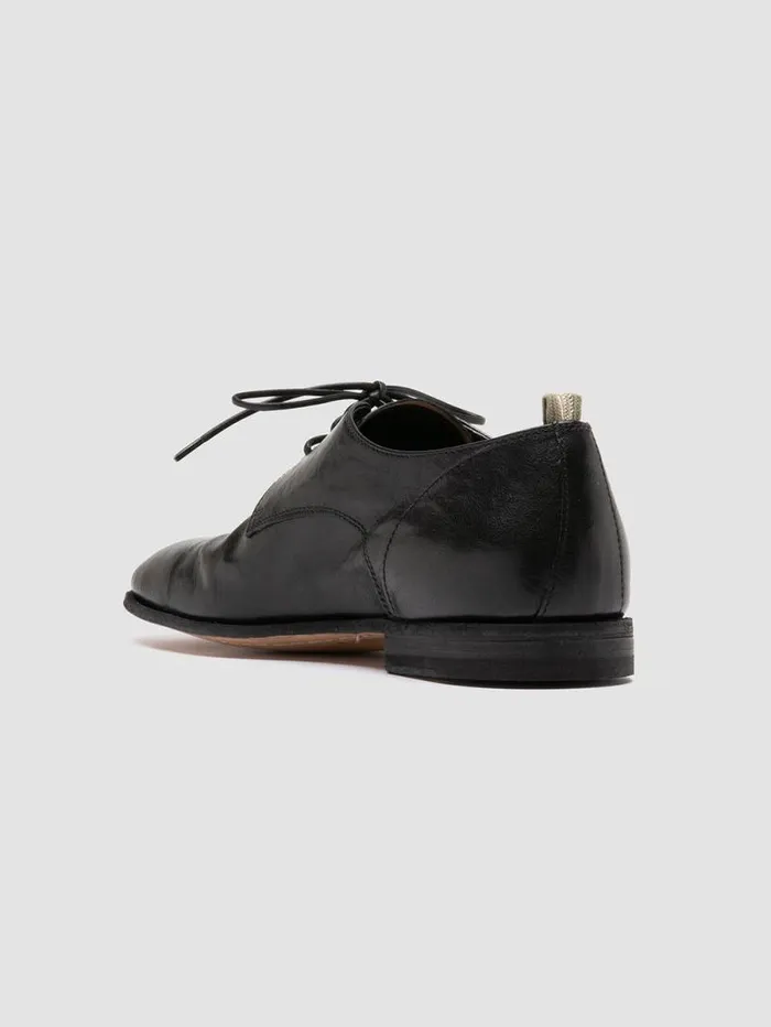 Men Officine Creative Footwear SOLITUDE 002 Black Leather Derby Shoes