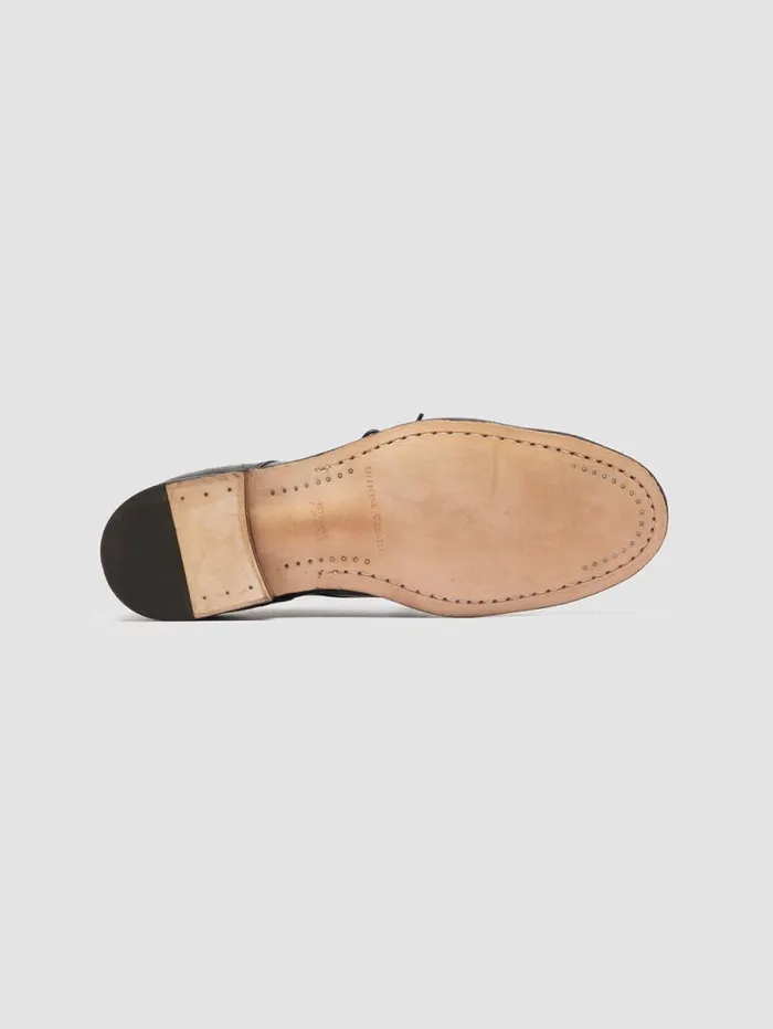 Men Officine Creative Footwear SOLITUDE 002 Black Leather Derby Shoes