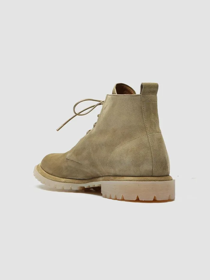 Men Officine Creative Footwear SPECTACULAR 002 Beige Suede LaceUp Boots Men Officine Creative Footwear SPECTACULAR 002 Beige Suede LaceUp Boots