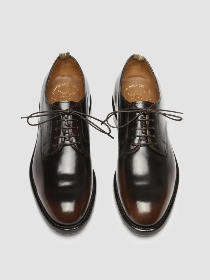 Men Officine Creative Footwear TEMPLE 018 Brown Leather Derby Shoes Men Officine Creative Footwear TEMPLE 018 Brown Leather Derby Shoes
