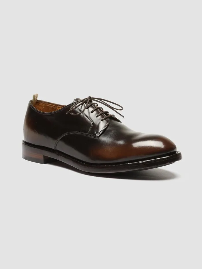 Men Officine Creative Footwear TEMPLE 018 Brown Leather Derby Shoes Men Officine Creative Footwear TEMPLE 018 Brown Leather Derby Shoes