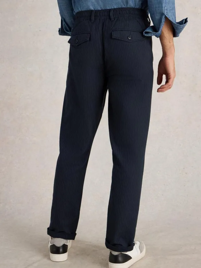 Men Pinstripe Chino Trouser Navy Multi White Stuff Trousers Men Pinstripe Chino Trouser Navy Multi White Stuff Trousers
