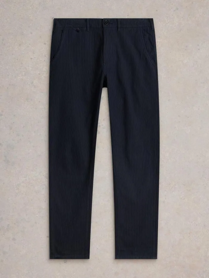 Men Pinstripe Chino Trouser Navy Multi White Stuff Trousers Men Pinstripe Chino Trouser Navy Multi White Stuff Trousers