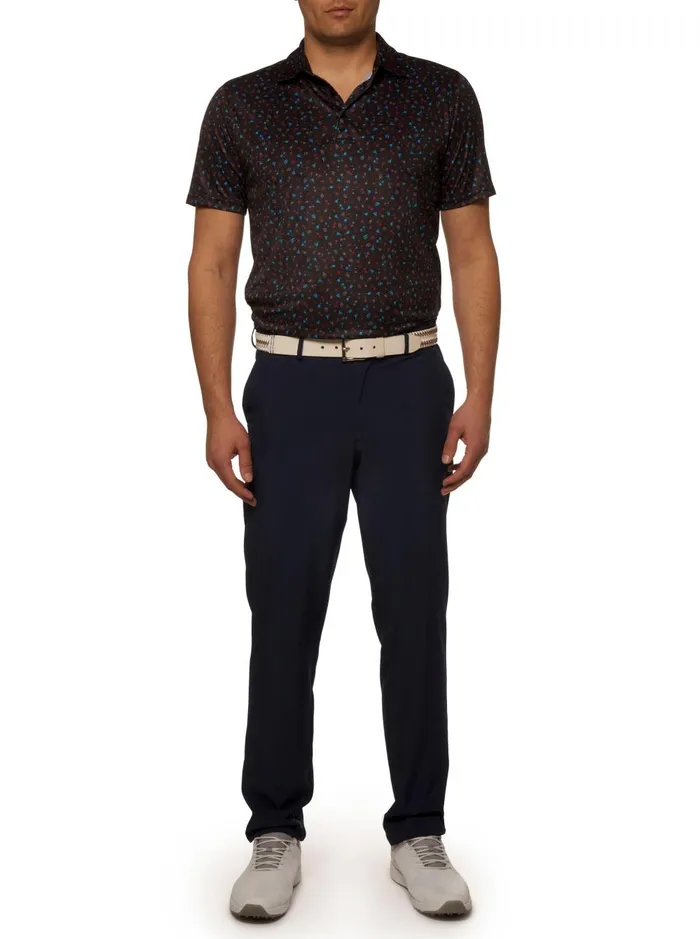 Men Polos and TShirts Robert Graham DRINK AND SAIL PERFORMANCE POLO Black