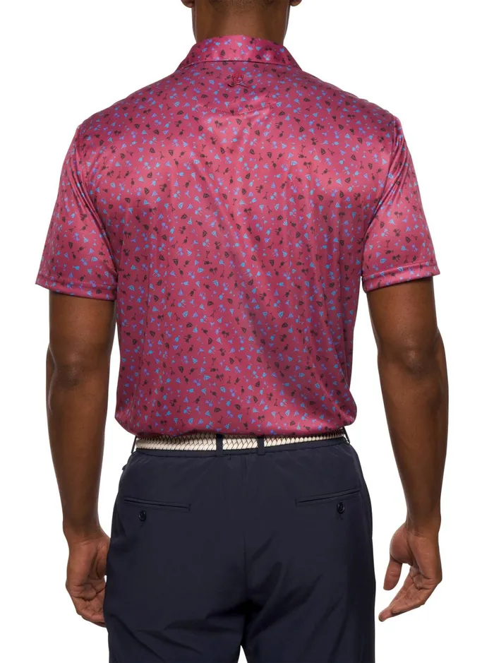 Men Polos and TShirts Robert Graham DRINK AND SAIL PERFORMANCE POLO Black