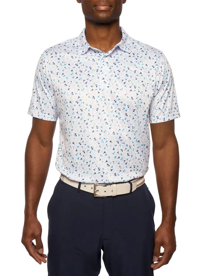 Men Polos and TShirts Robert Graham DRINK AND SAIL PERFORMANCE POLO Black