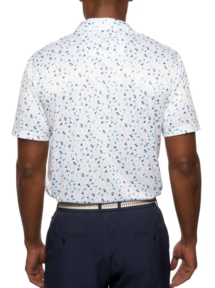 Men Polos and TShirts Robert Graham DRINK AND SAIL PERFORMANCE POLO Black