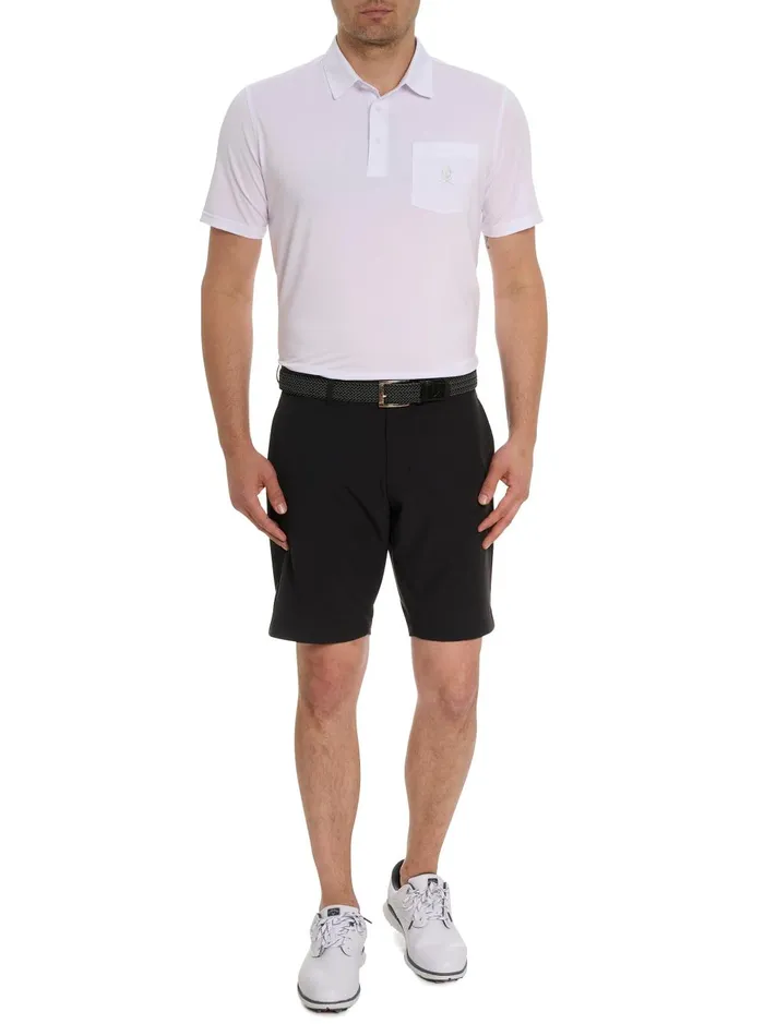 Men Polos and TShirts Robert Graham PICKLEBALL SKULL POLO White