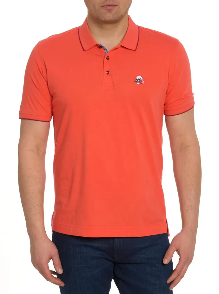 Men Polos and TShirts Robert Graham ROSSI POLO Coral