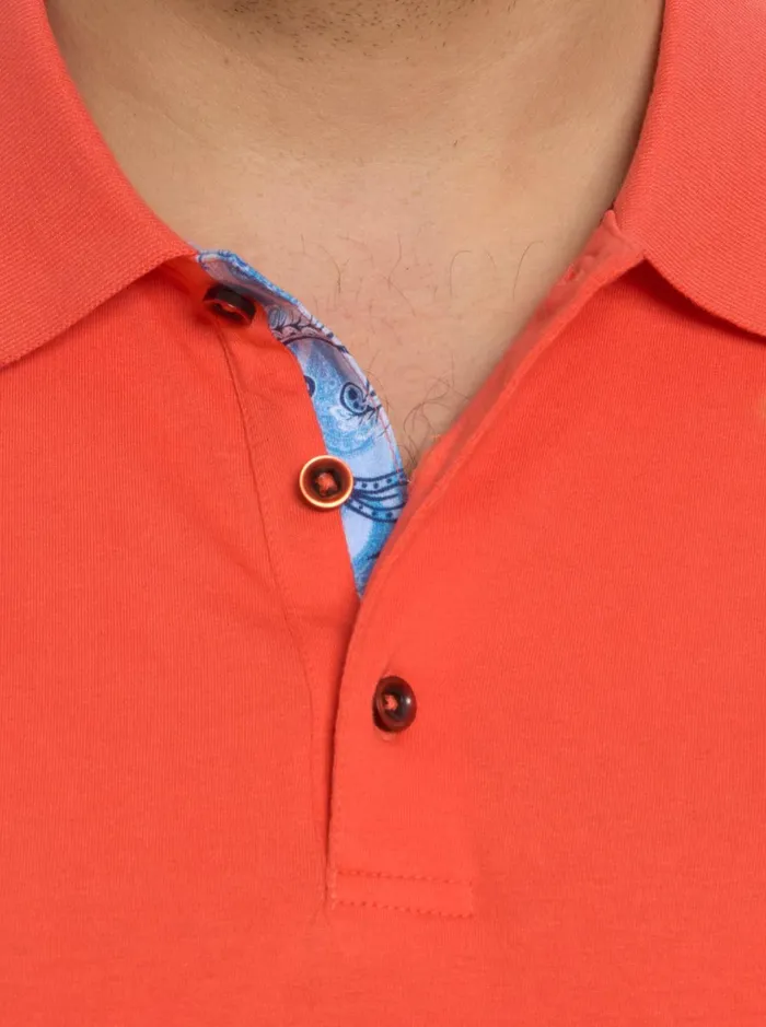 Men Polos and TShirts Robert Graham ROSSI POLO Coral