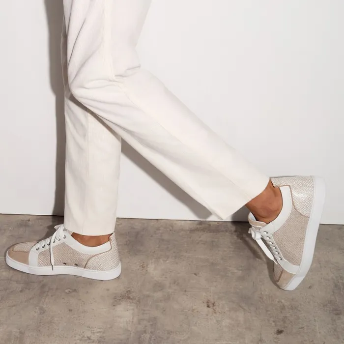 Men Rantulow Orlato Sneakers 8211 Veau Velours Damier Canva And Calf Leather 8211 Natural Christian Louboutin Sneakers Men Rantulow Orlato Sneakers 8211 Veau Velours Damier Canva And Calf Leather 8211 Natural Christian Louboutin Sneakers