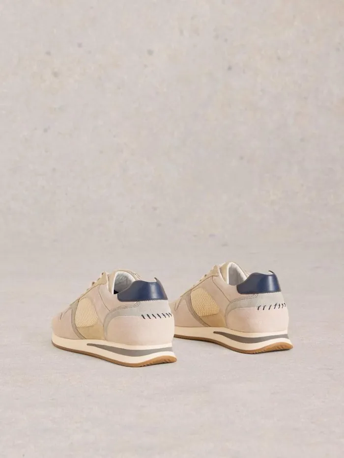 Men Retro Runner Natural Multi White Stuff Trainers Men Retro Runner Natural Multi White Stuff Trainers