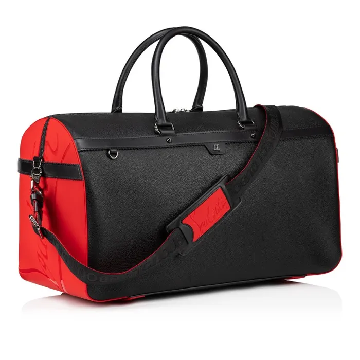 Men Ruisbuddy Duffle Bag 8211 Grained Calf Leather And Rubber 8211 Black Christian Louboutin Travel Bags
