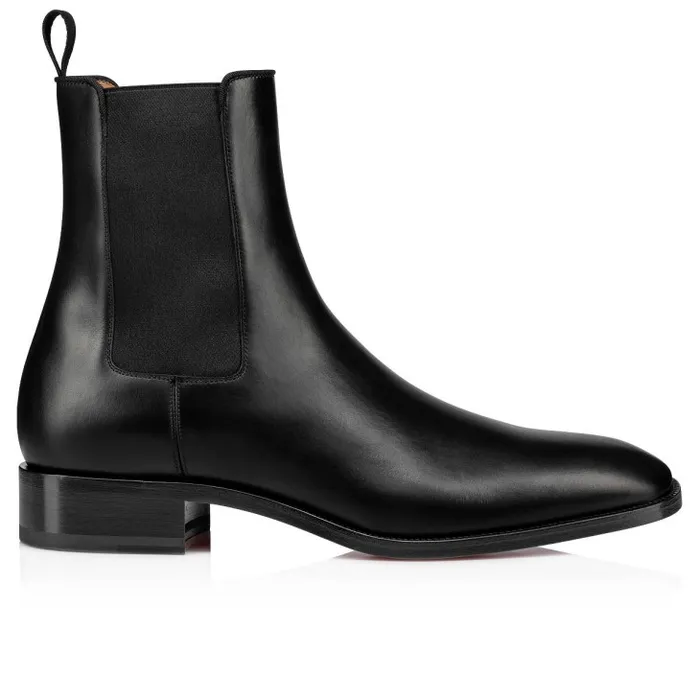 Men Samson Boots 8211 Calf Leather 8211 Black Christian Louboutin Boots