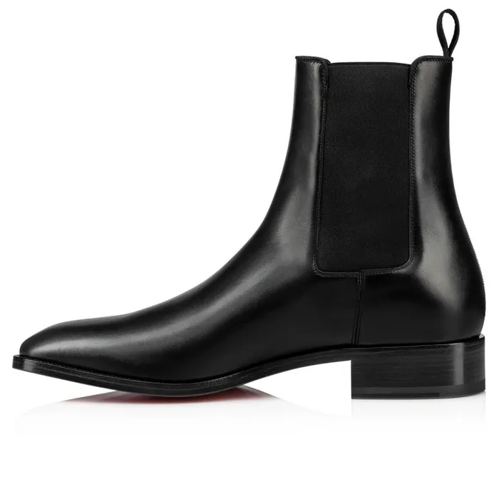 Men Samson Boots 8211 Calf Leather 8211 Black Christian Louboutin Boots