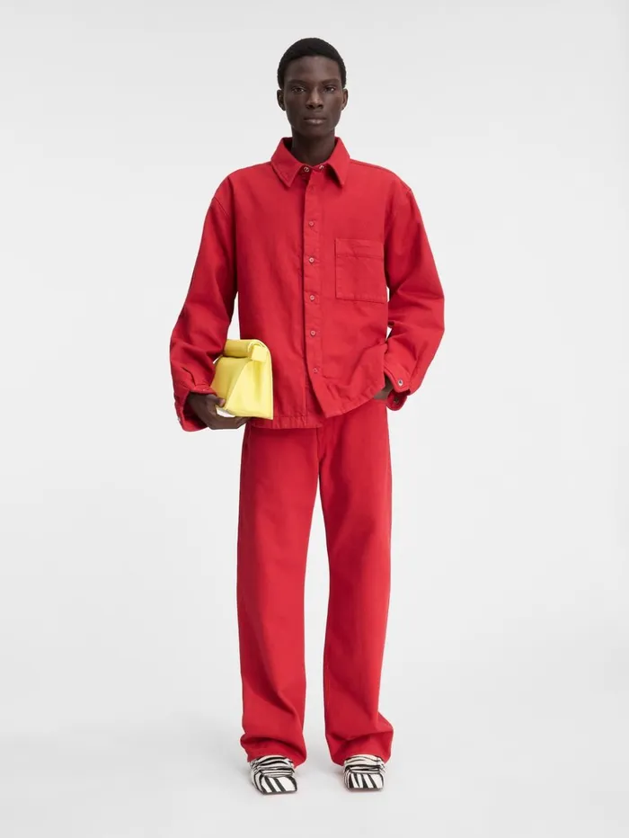 Men Shirts JACQUEMUS The Boulanger Shirt Red