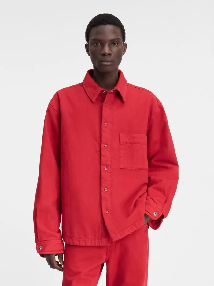 Men Shirts JACQUEMUS The Boulanger Shirt Red Men Shirts JACQUEMUS The Boulanger Shirt Red