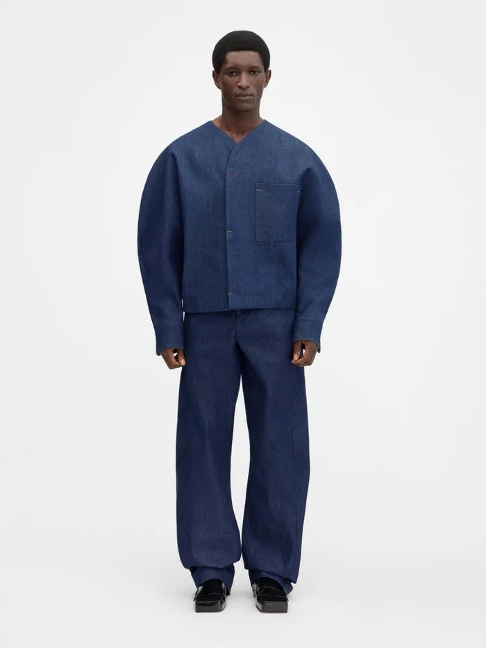 Men Shirts JACQUEMUS The DeNmes Faro Denim Shirt Navy