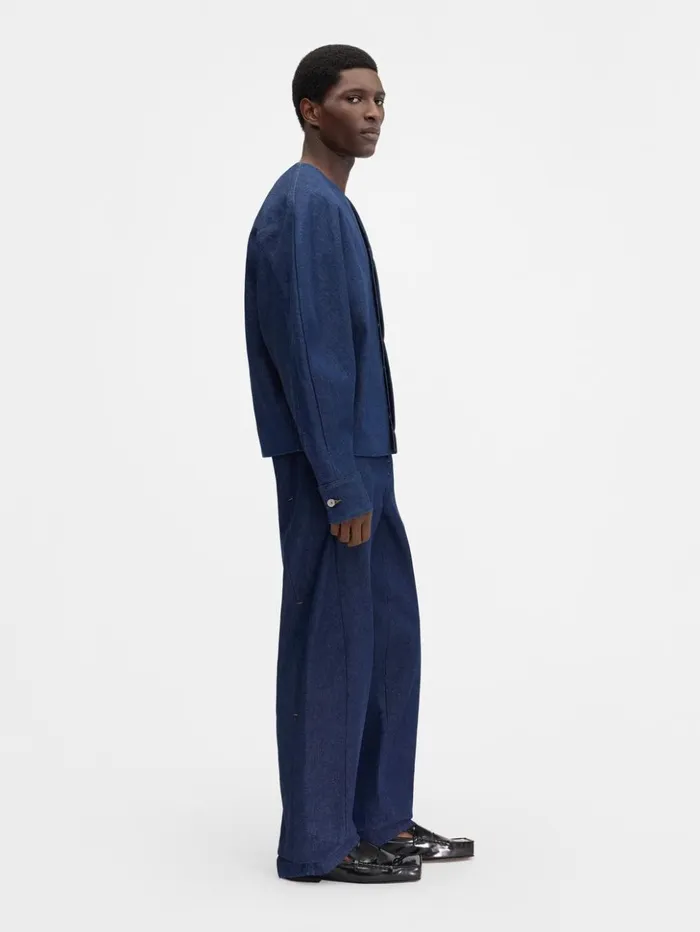 Men Shirts JACQUEMUS The DeNmes Faro Denim Shirt Navy Men Shirts JACQUEMUS The DeNmes Faro Denim Shirt Navy