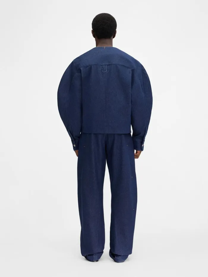 Men Shirts JACQUEMUS The DeNmes Faro Denim Shirt Navy Men Shirts JACQUEMUS The DeNmes Faro Denim Shirt Navy