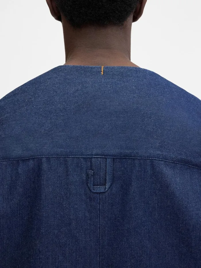 Men Shirts JACQUEMUS The DeNmes Faro Denim Shirt Navy Men Shirts JACQUEMUS The DeNmes Faro Denim Shirt Navy