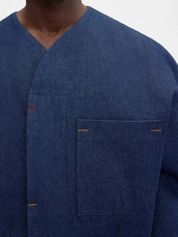 Men Shirts JACQUEMUS The DeNmes Faro Denim Shirt Navy Men Shirts JACQUEMUS The DeNmes Faro Denim Shirt Navy