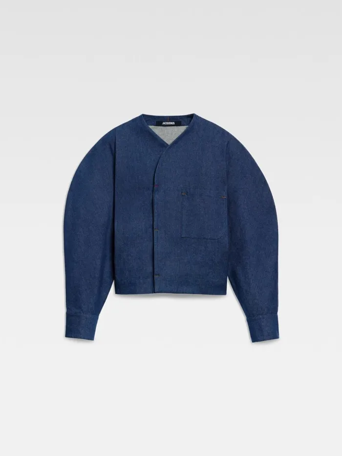Men Shirts JACQUEMUS The DeNmes Faro Denim Shirt Navy Men Shirts JACQUEMUS The DeNmes Faro Denim Shirt Navy