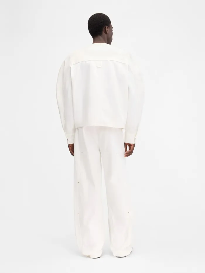 Men Shirts JACQUEMUS The DeNmes Faro Denim Shirt Offwhite Men Shirts JACQUEMUS The DeNmes Faro Denim Shirt Offwhite