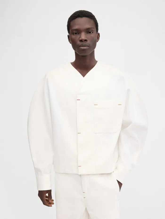Men Shirts JACQUEMUS The DeNmes Faro Denim Shirt Offwhite Men Shirts JACQUEMUS The DeNmes Faro Denim Shirt Offwhite