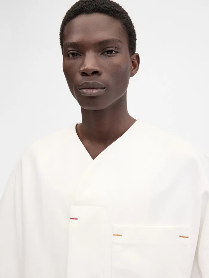 Men Shirts JACQUEMUS The DeNmes Faro Denim Shirt Offwhite Men Shirts JACQUEMUS The DeNmes Faro Denim Shirt Offwhite