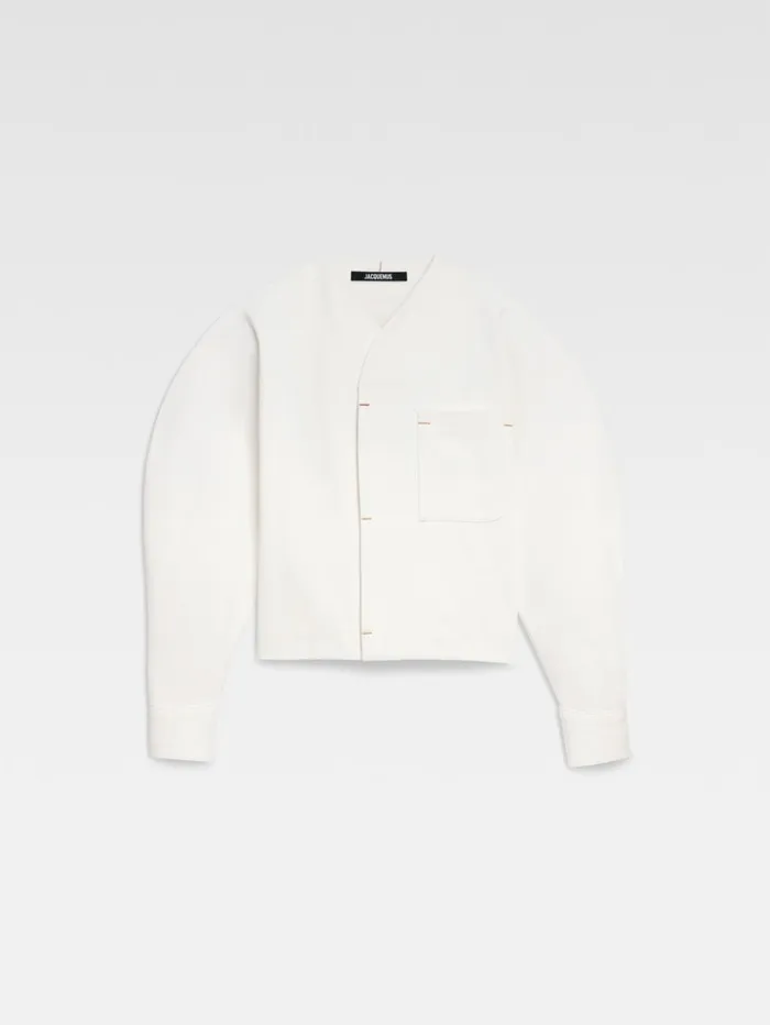 Men Shirts JACQUEMUS The DeNmes Faro Denim Shirt Offwhite Men Shirts JACQUEMUS The DeNmes Faro Denim Shirt Offwhite