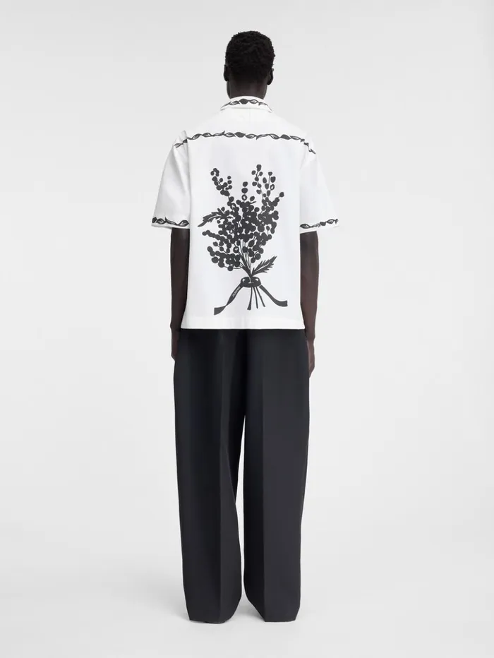 Men Shirts JACQUEMUS The Jean Shirt Print Mimosa Frise Black Men Shirts JACQUEMUS The Jean Shirt Print Mimosa Frise Black