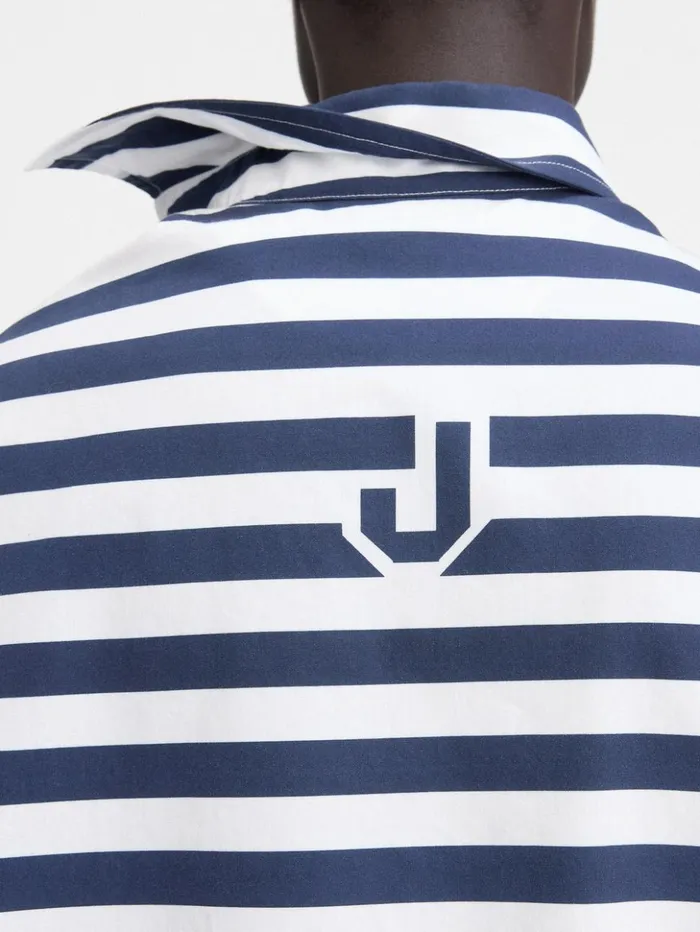 Men Shirts JACQUEMUS The Pablo Shortsleeve Shirt Print White and Blue Stripes Men Shirts JACQUEMUS The Pablo Shortsleeve Shirt Print White and Blue Stripes