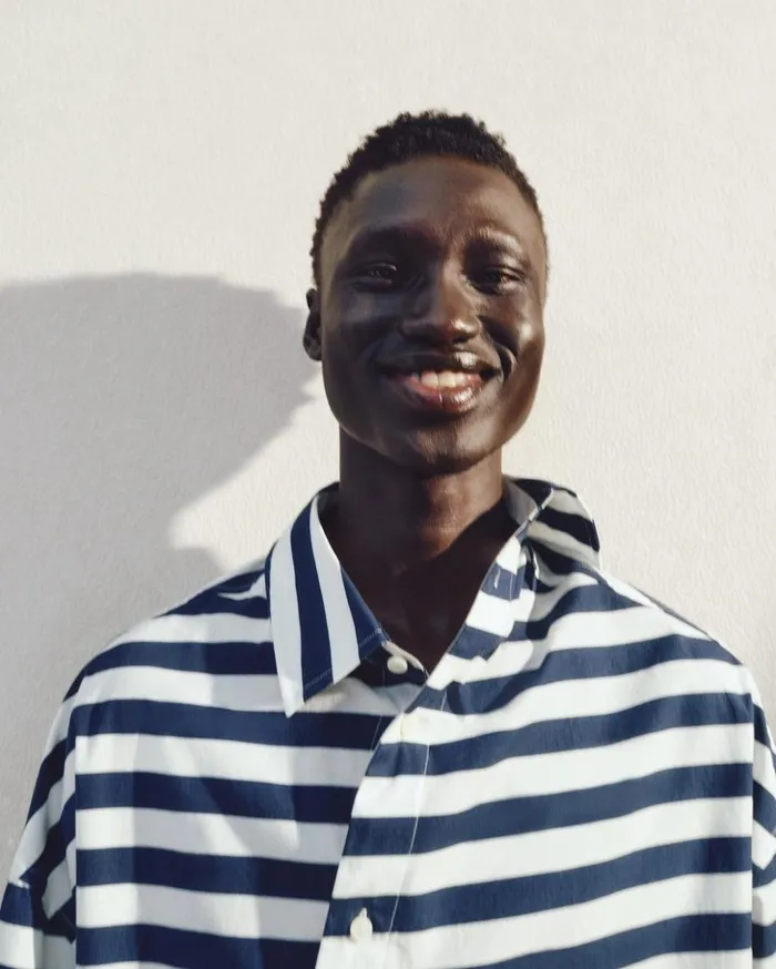 Men Shirts JACQUEMUS The Pablo Shortsleeve Shirt Print White and Blue Stripes Men Shirts JACQUEMUS The Pablo Shortsleeve Shirt Print White and Blue Stripes