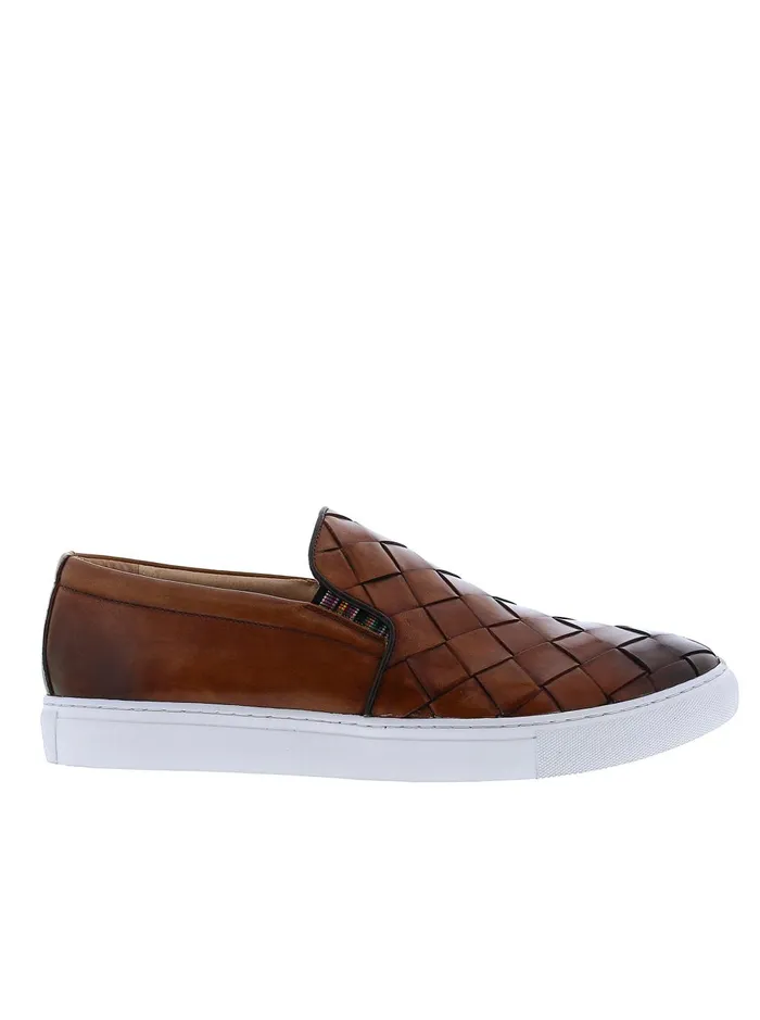 Men Shoes Robert Graham EROSION SLIP ON SNEAKER Cognac