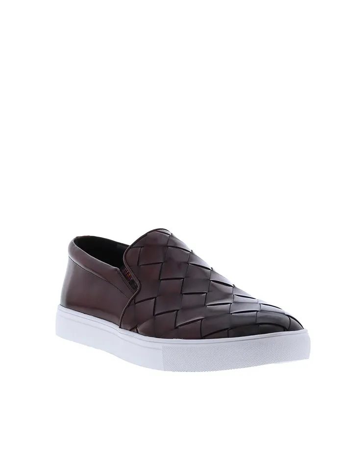 Men Shoes Robert Graham EROSION SLIP ON SNEAKER Cognac