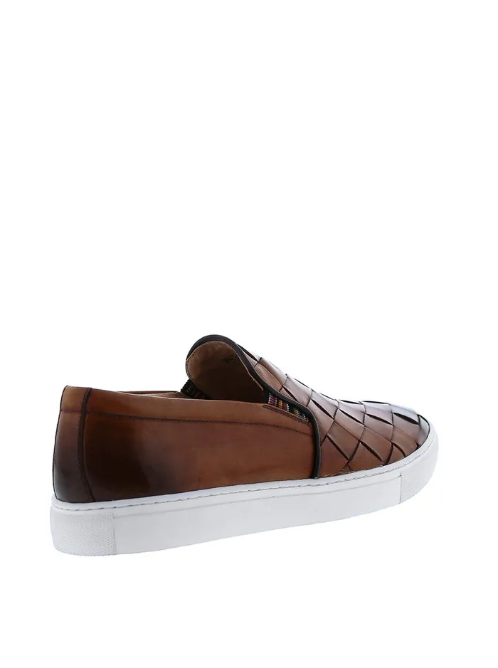 Men Shoes Robert Graham EROSION SLIP ON SNEAKER Cognac